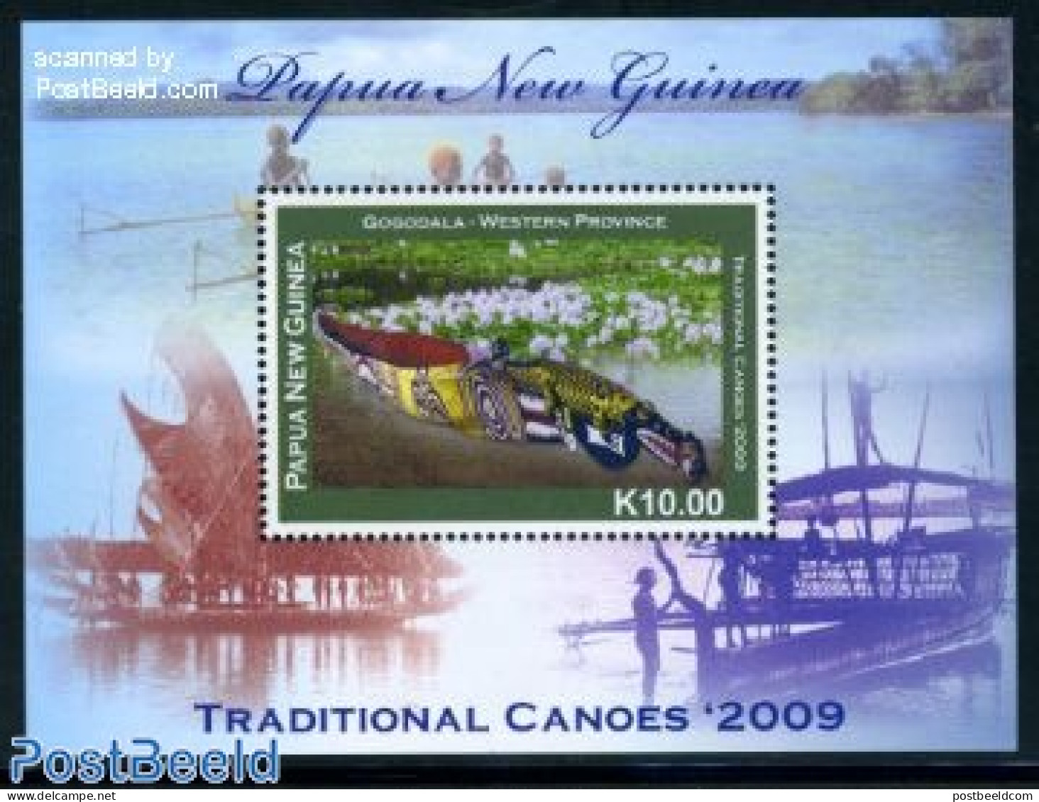 Papua New Guinea 2009 Tradional Canoes S/s, Mint NH, Transport - Ships And Boats - Bateaux