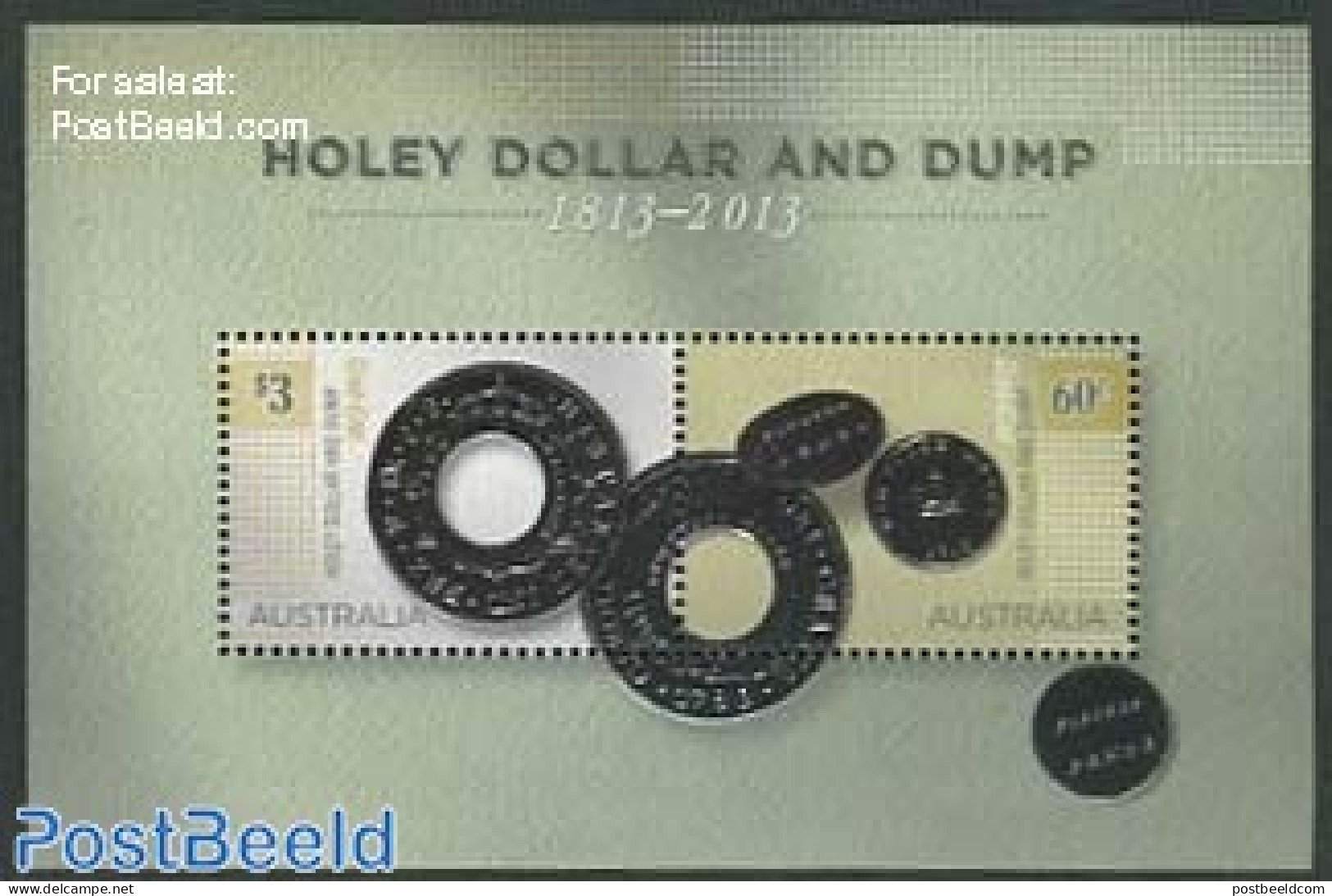 Australia 2013 Holey Dollar And Dump S/s, Mint NH, Various - Money On Stamps - Nuevos