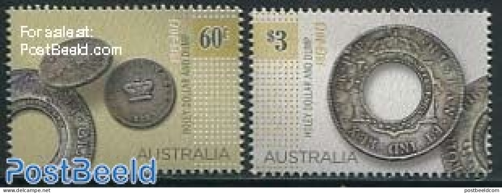 Australia 2013 Holey Dollar And Dump 2v, Mint NH, Various - Money On Stamps - Ungebraucht