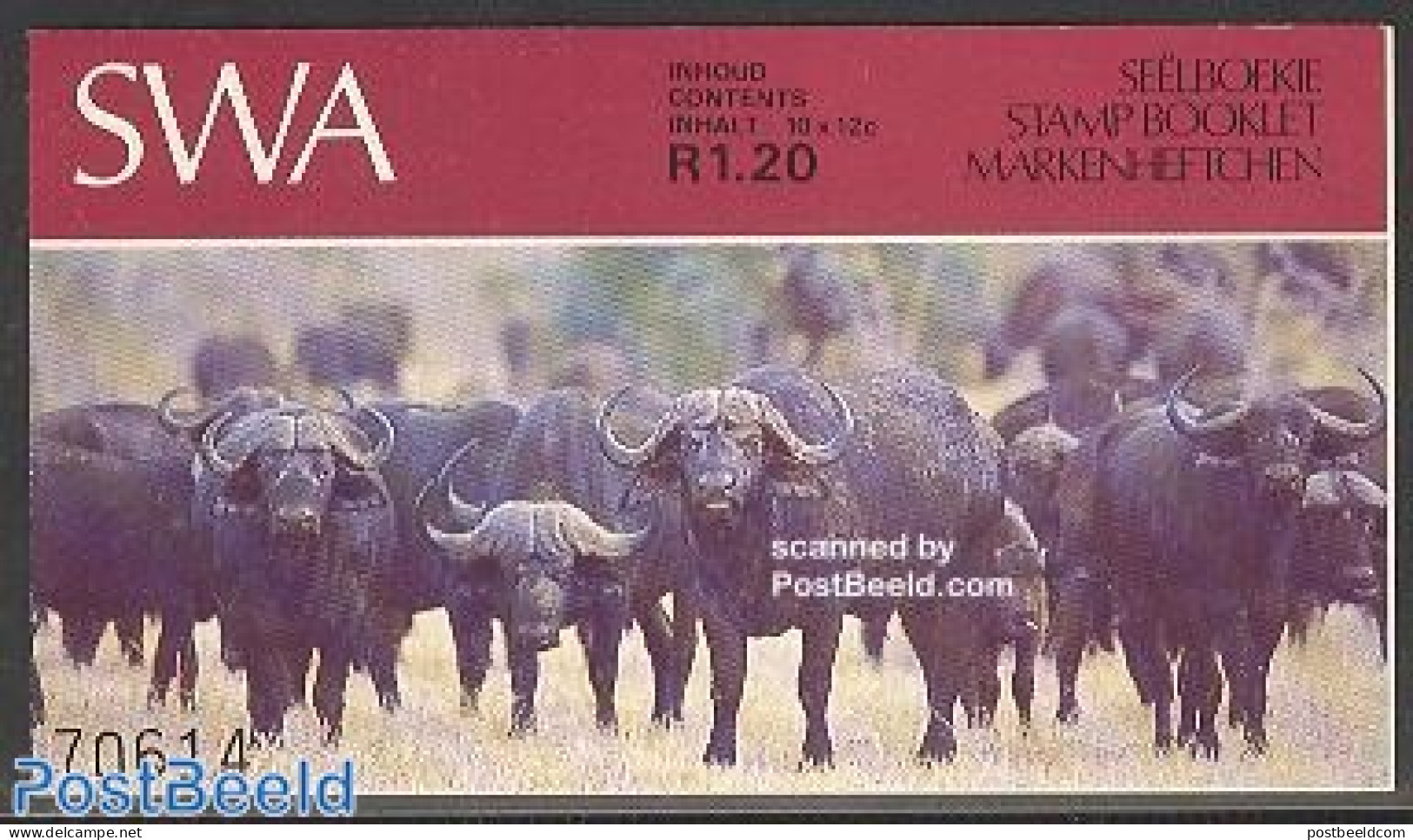 South-West Africa 1985 Definitives, Buffel Booklet, Mint NH, Nature - Animals (others & Mixed) - Stamp Booklets - Non Classés