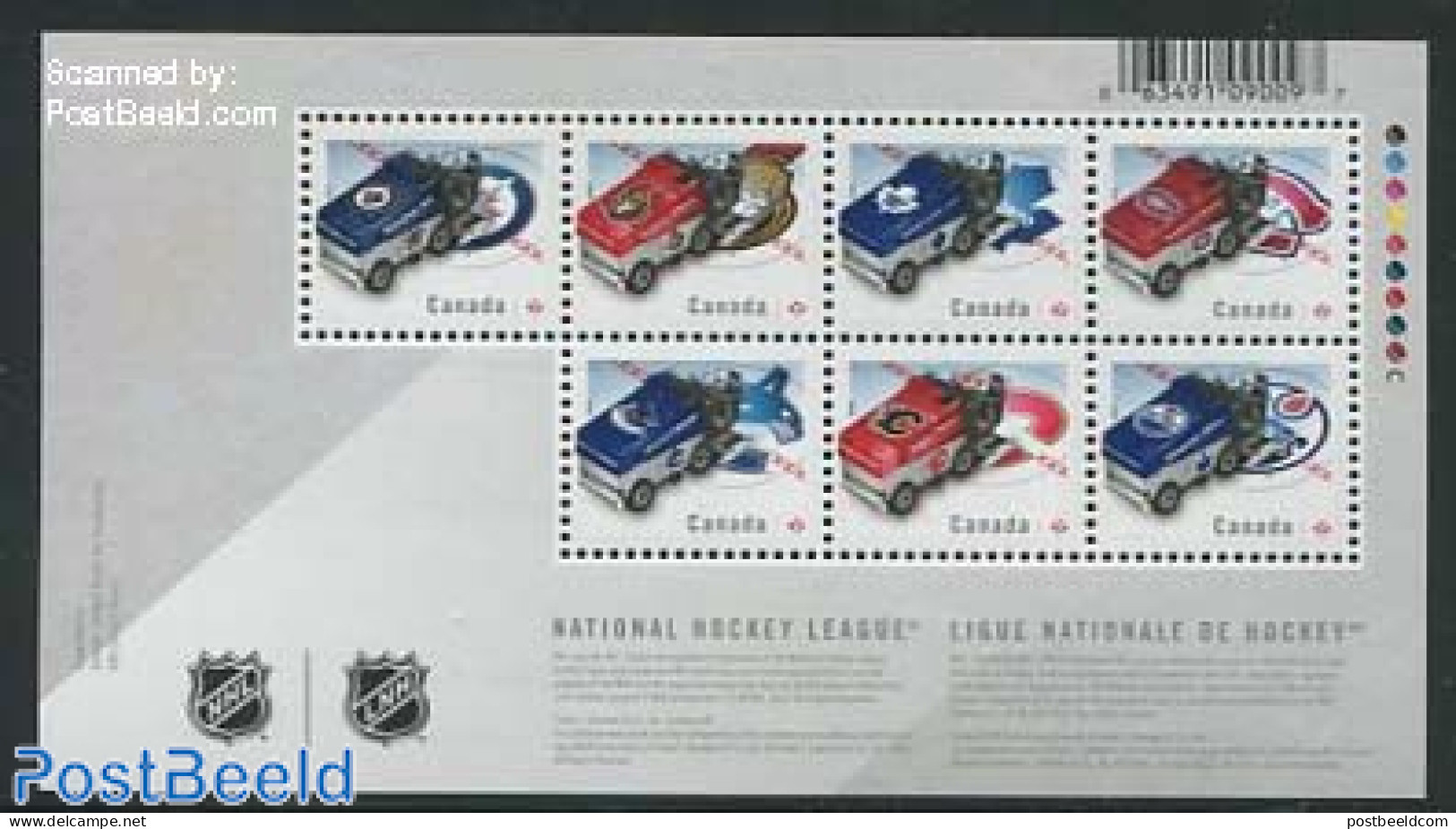 Canada 2014 National Hockey League, Ice Resurfacing Machines 7v M/s, Mint NH, Sport - Ice Hockey - Nuevos