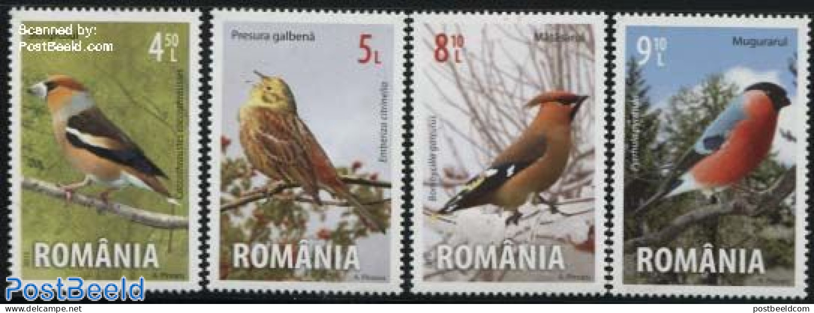 Romania 2015 Songbirds 4v, Mint NH, Nature - Birds - Neufs