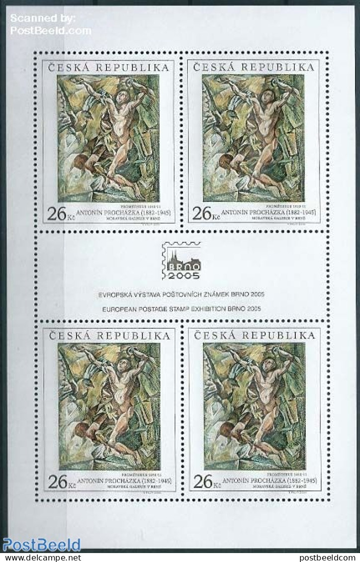 Czech Republic 2004 Prochazka Painting M/s, Mint NH, Nature - Birds - Art - Modern Art (1850-present) - Paintings - Sonstige & Ohne Zuordnung