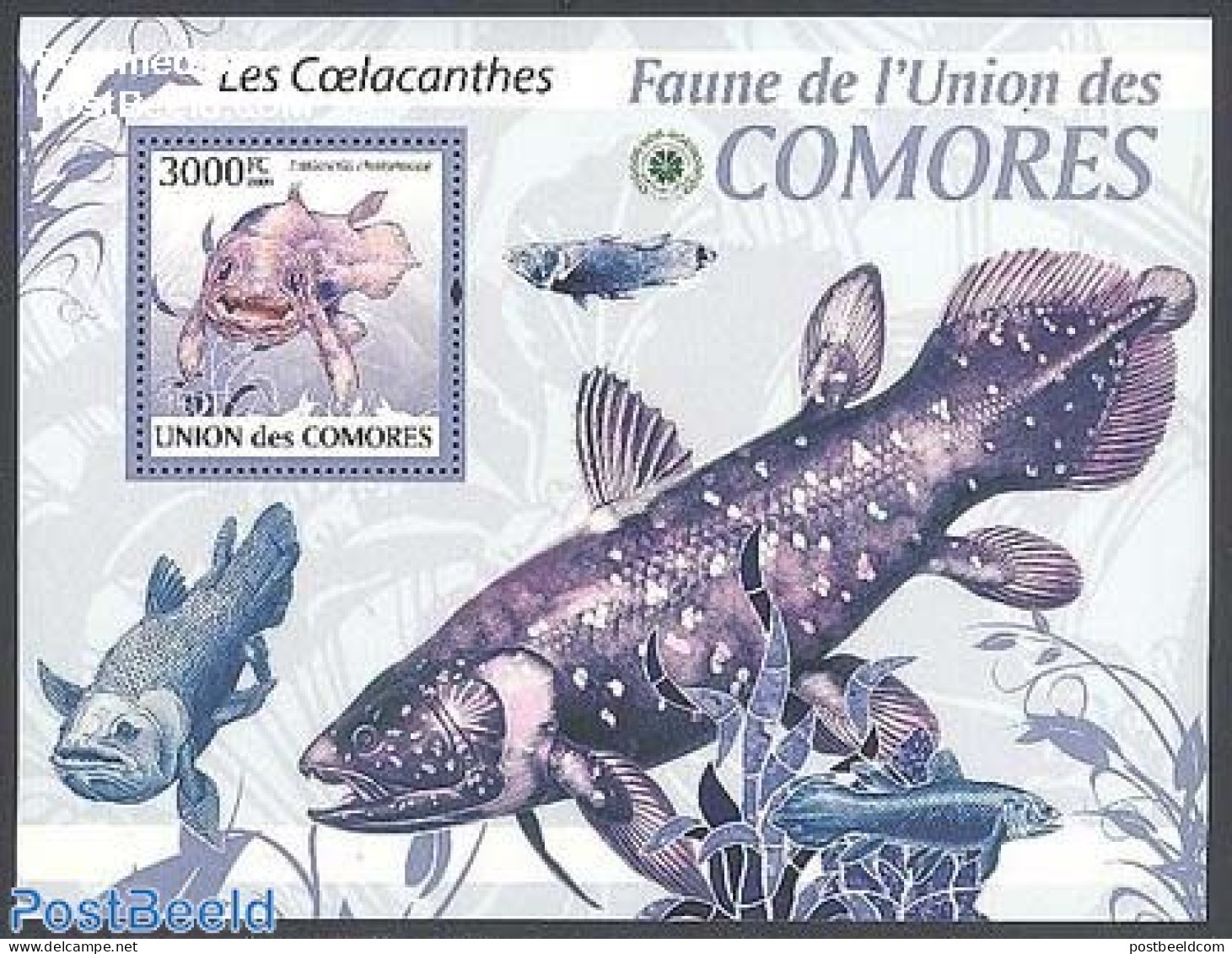 Comoros 2009 Coelacanth S/s, Mint NH, Nature - Fish - Poissons