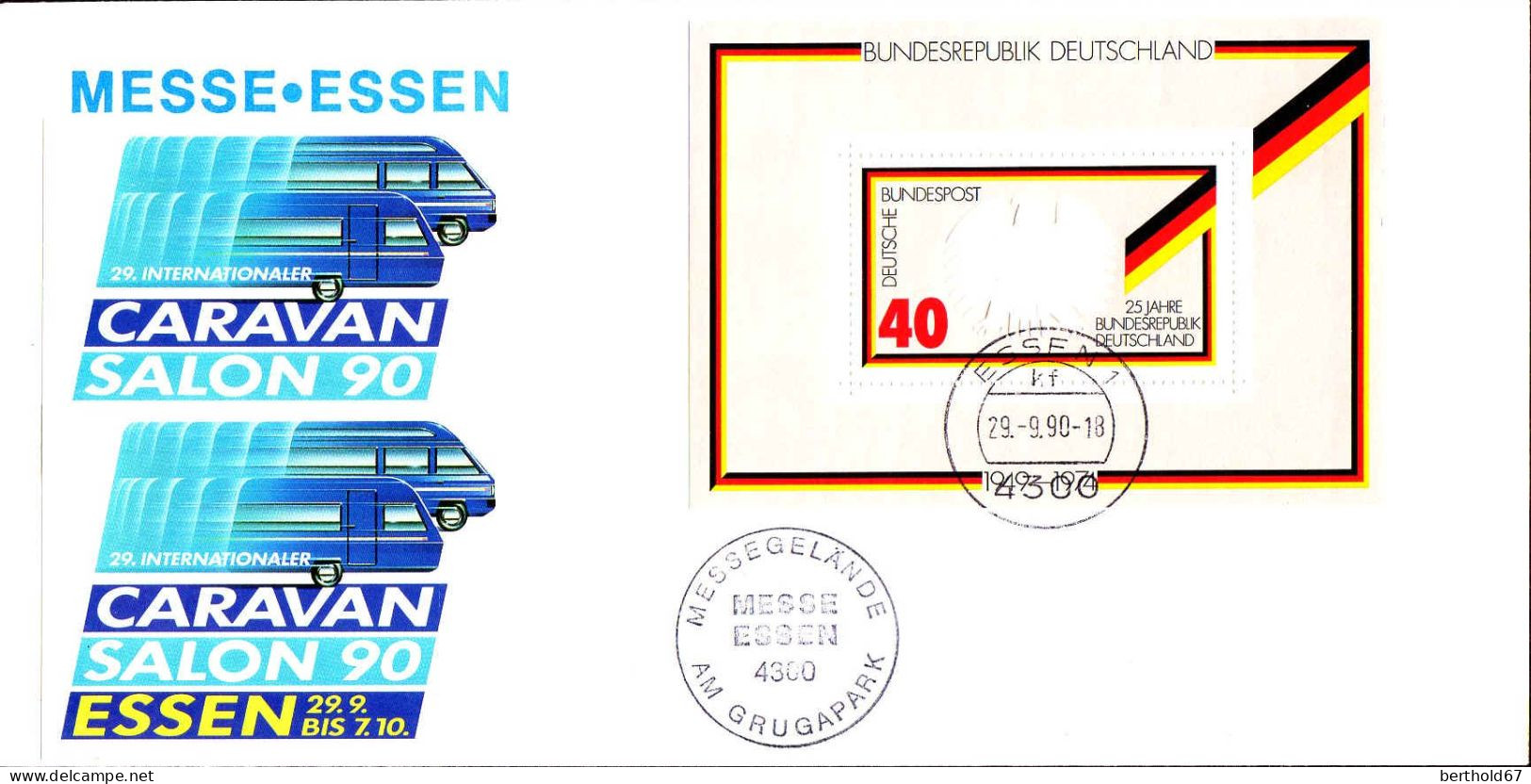 RFA Bloc Obl Yv: 9 Cachet Internationaler Cavaran Salon 90 29-9-1990 - 1959-1980