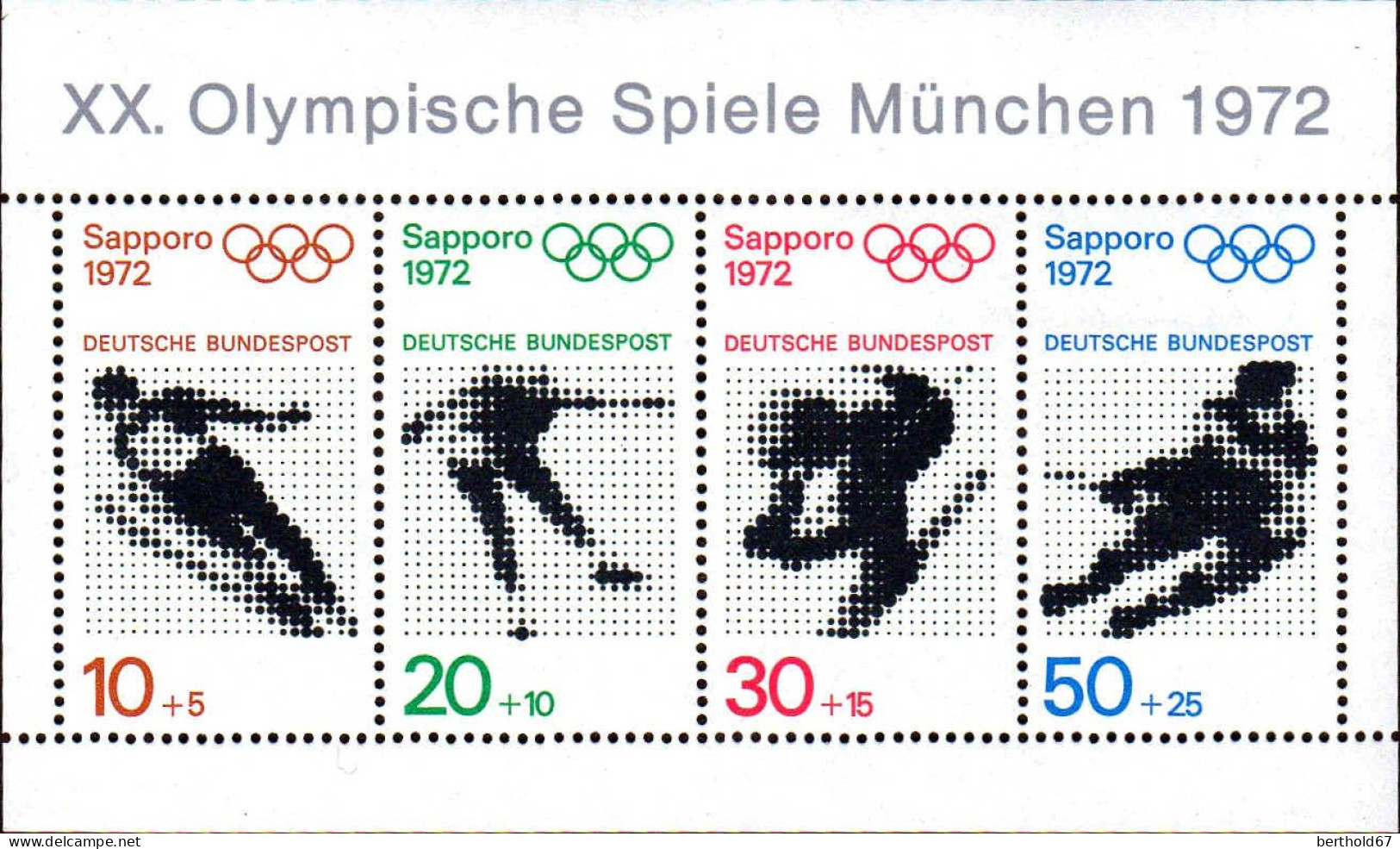 RFA Bloc N** Yv: 5 Mi:6 20.Olympische Spiele München 1972 - 1959-1980