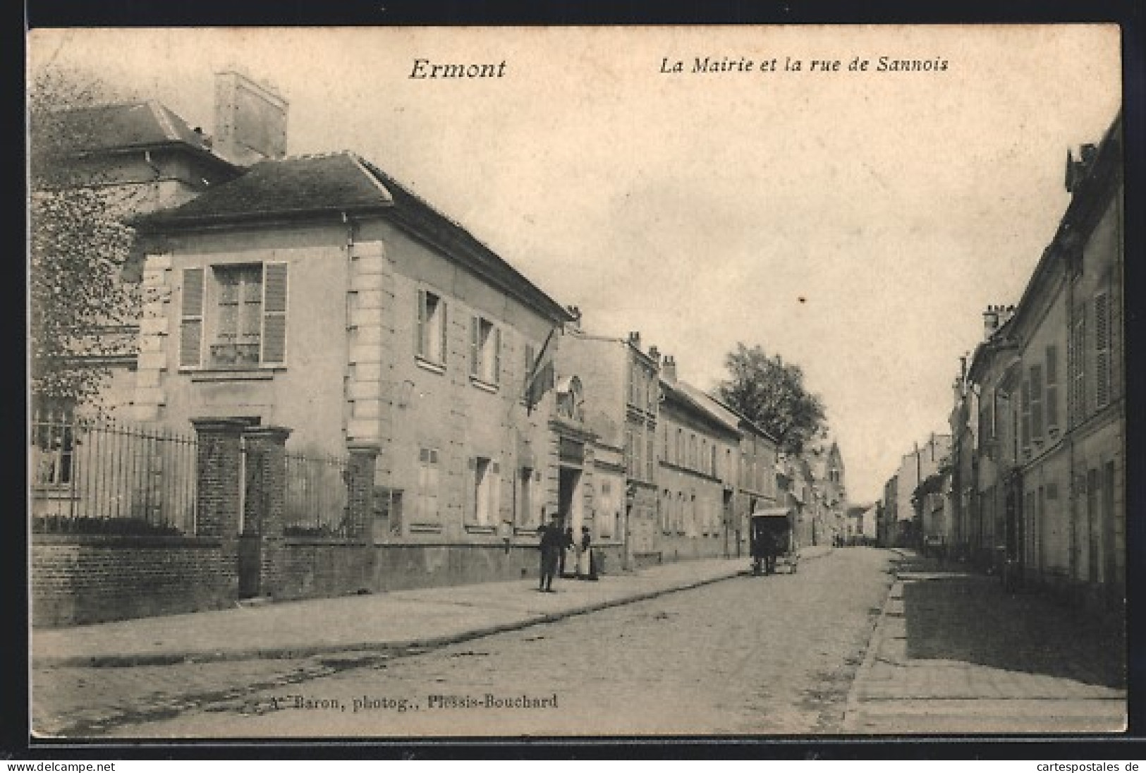 CPA Ermont, La Mairie Et La Rue De Sannois  - Sannois