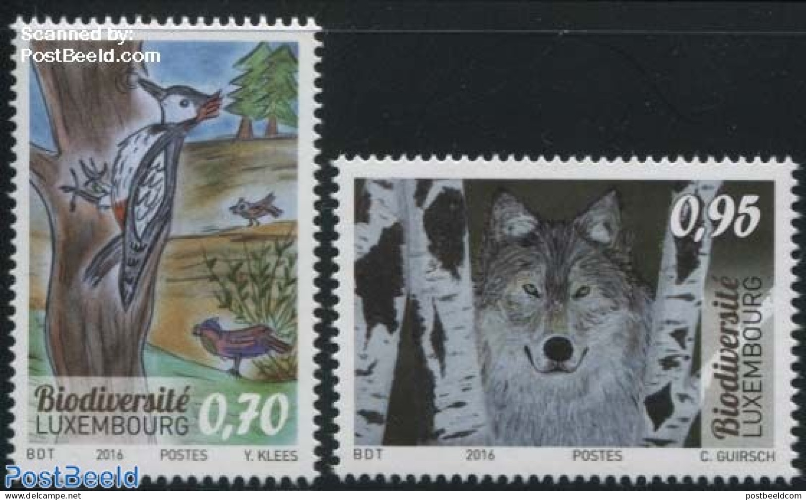 Luxemburg 2016 Biodiversity 2v, Mint NH, Nature - Science - Animals (others & Mixed) - Birds - Meteorology - Unused Stamps