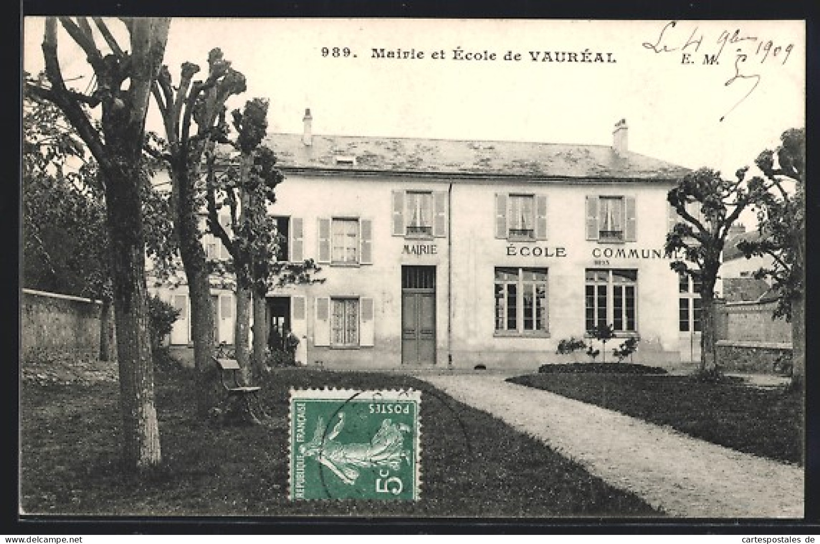 CPA Vauréal, Mairie Et École  - Vauréal