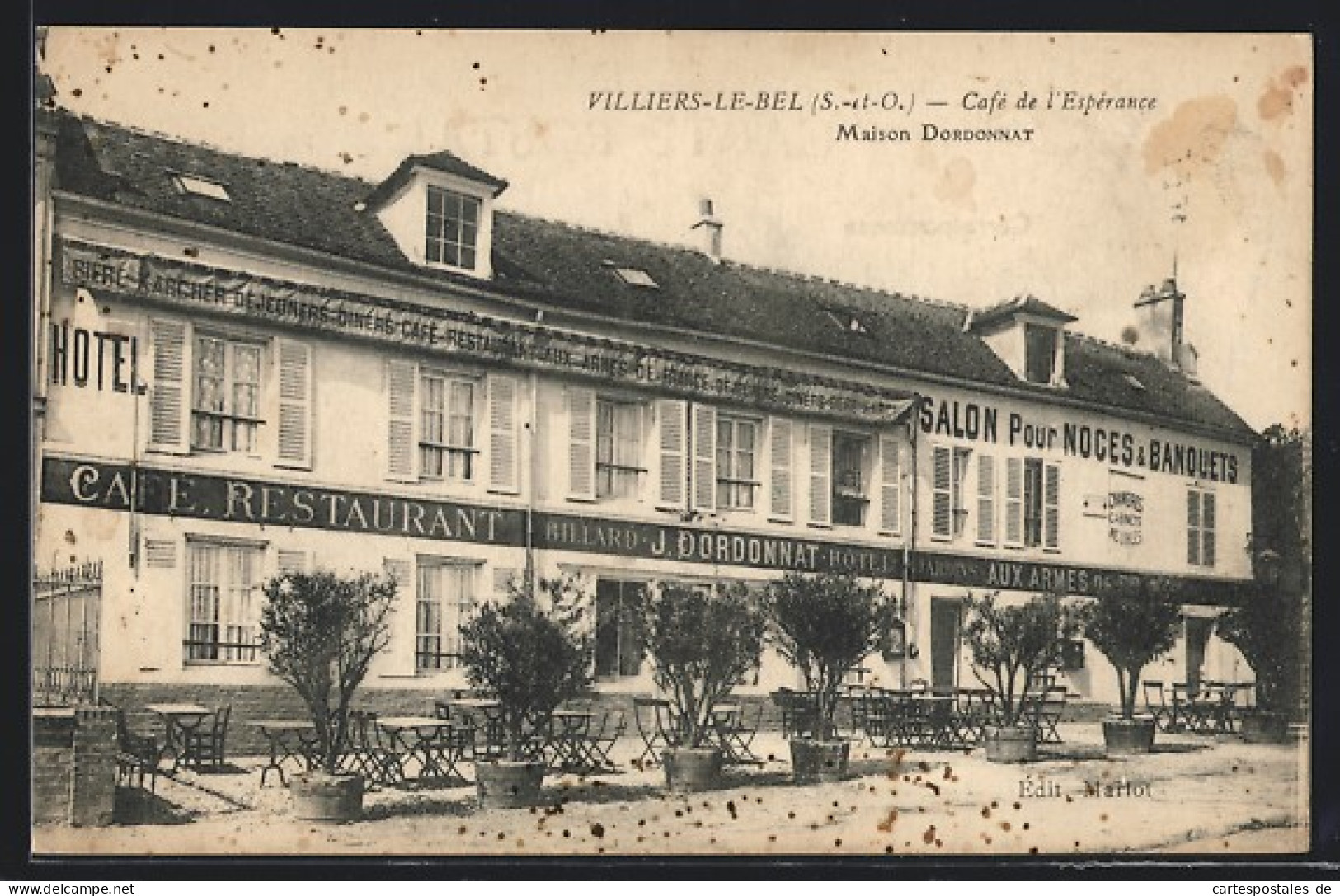 CPA Villiers-le-Bel, Café De L`Espérance, Maison Dordonnat  - Villiers Le Bel