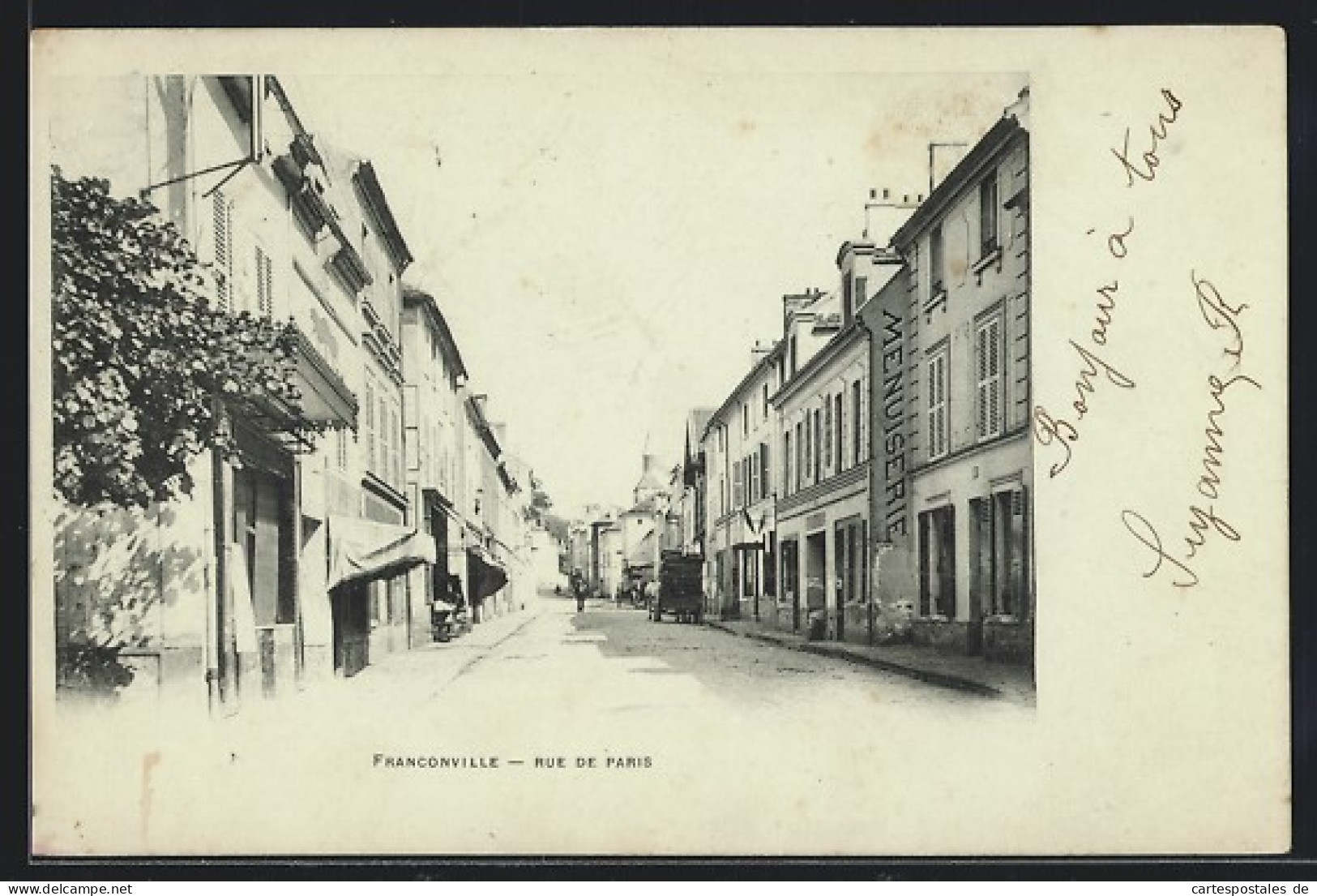 CPA Franconville, Rue De Paris, Vue De La Rue  - Franconville