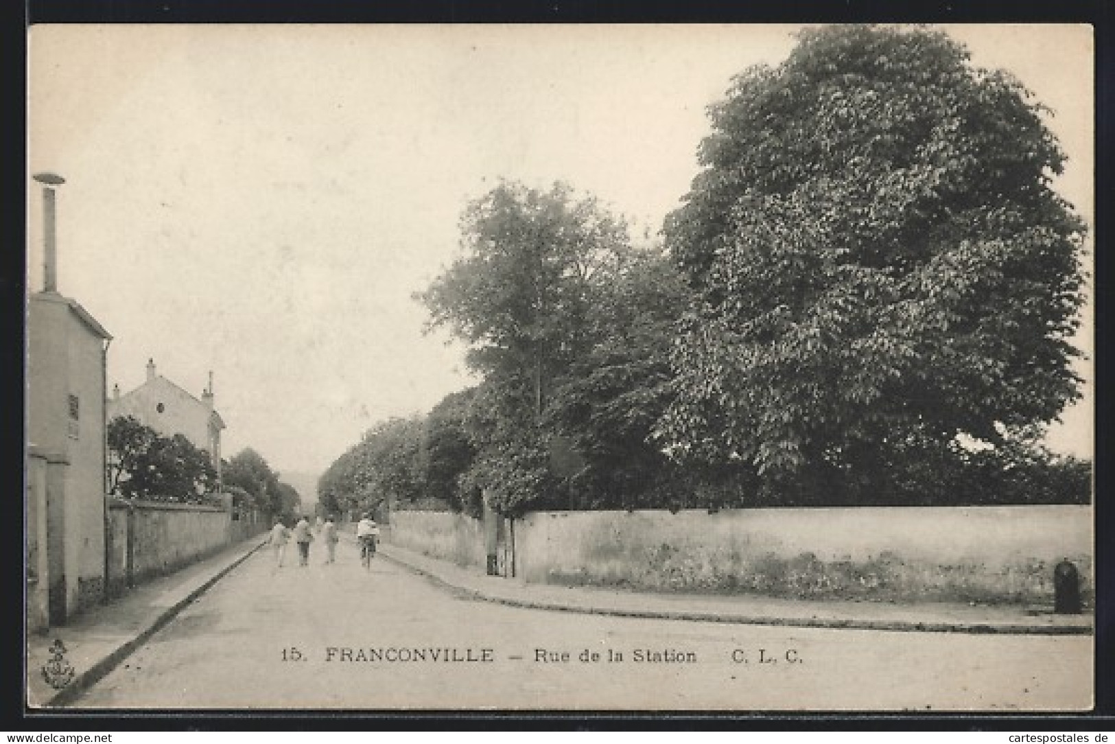 CPA Franconville, Rue De La Station, Vue De La Rue  - Franconville