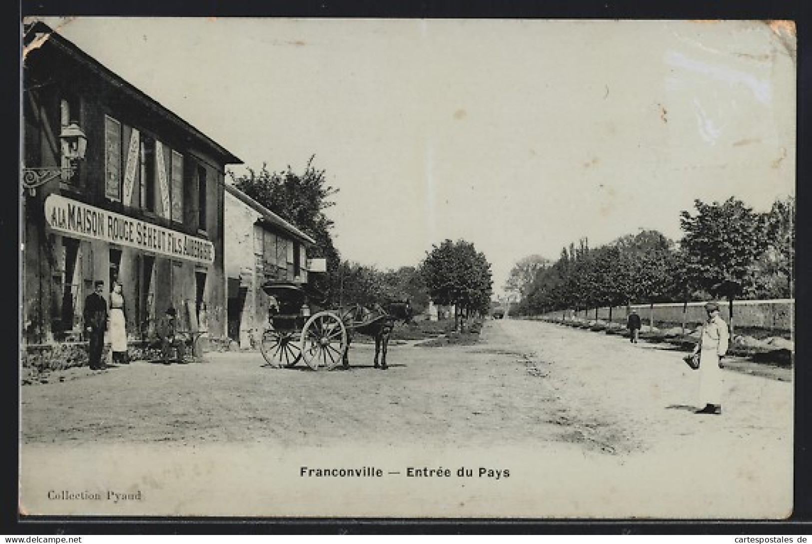 CPA Franconville, Entrée Du Pays, Partie Avec Pension  - Franconville