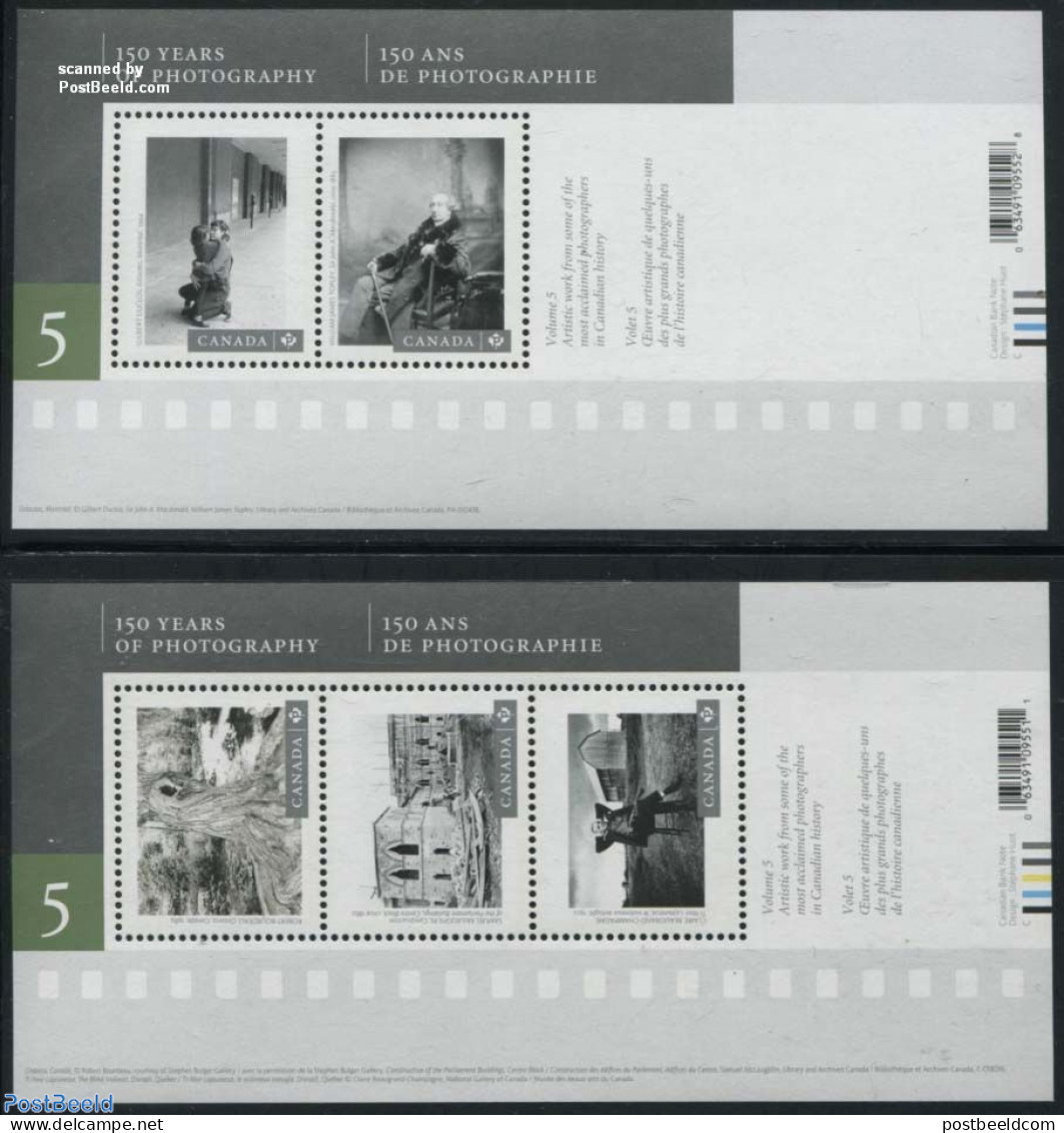 Canada 2017 150 Years Photography 2 S/s, Mint NH, Nature - Performance Art - Various - Trees & Forests - Music - Stree.. - Unused Stamps