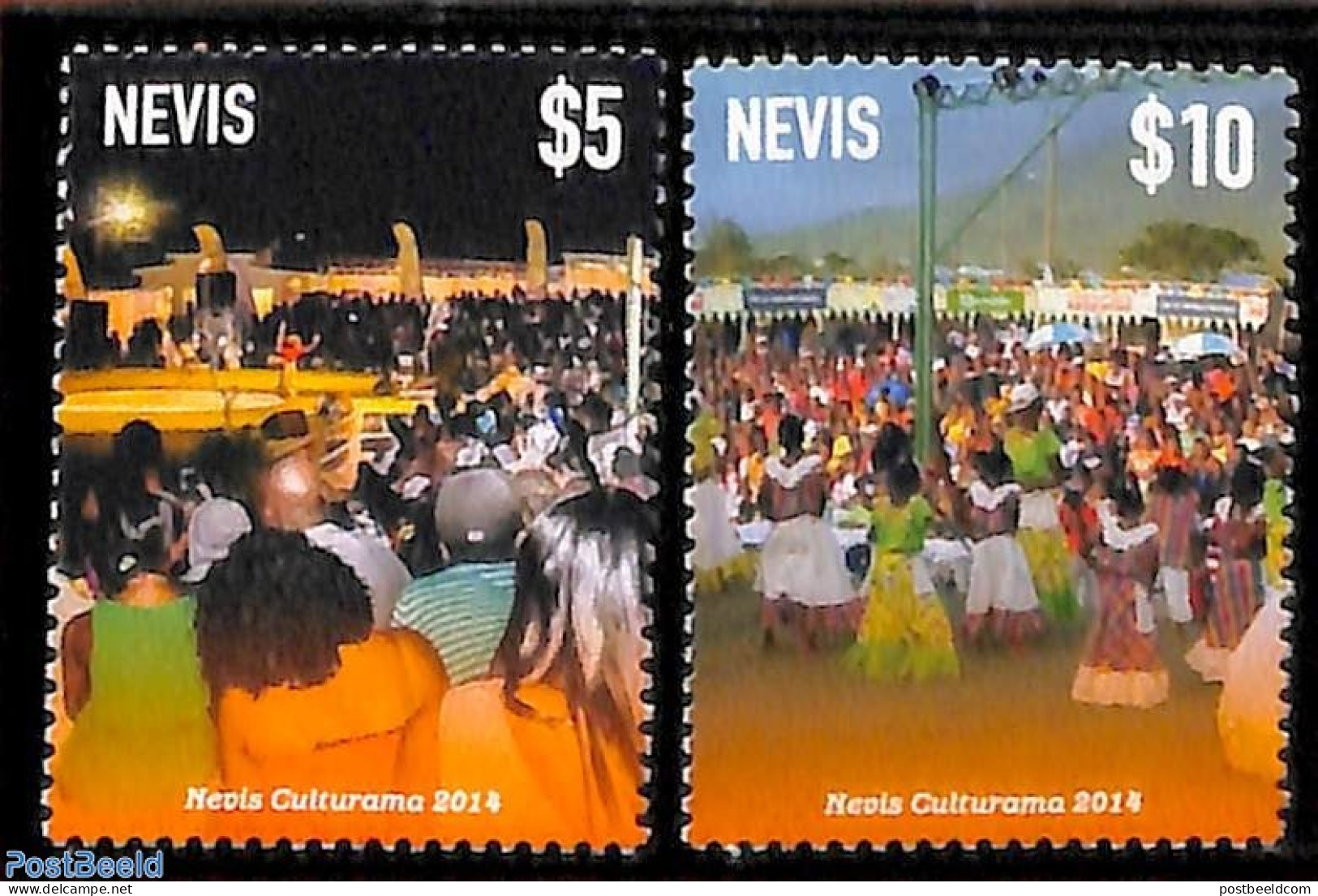 Nevis 2014 Culturama 2v, Mint NH, Dance & Ballet - Folklore - Dance