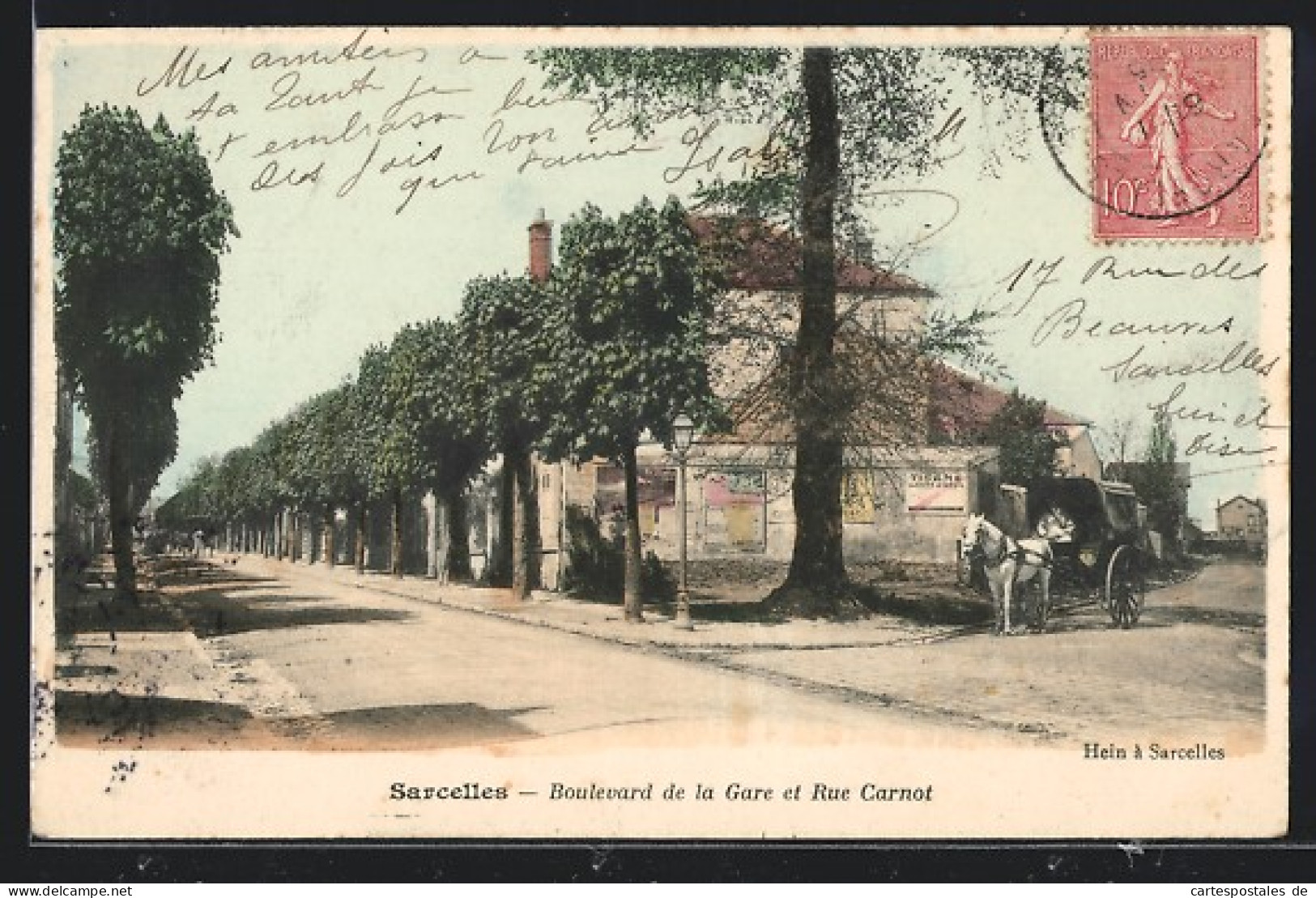 CPA Sarcelles, Boulevard De La Gare Et Rue Carnot  - Sarcelles