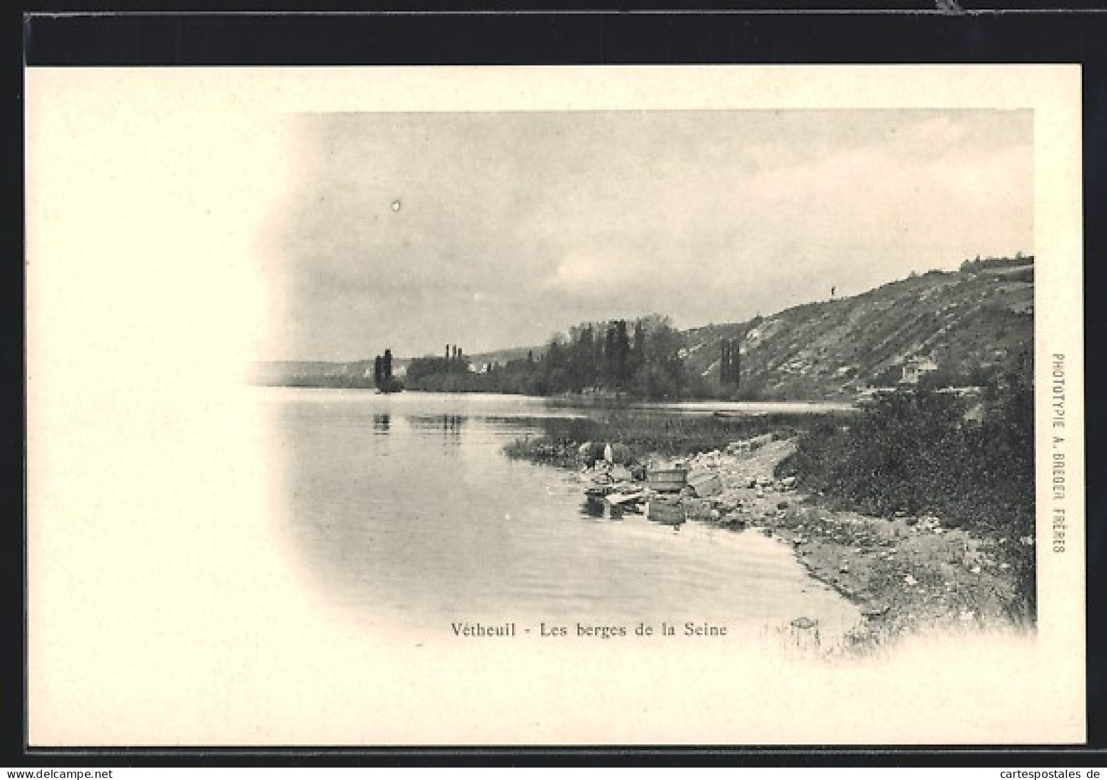 CPA Vétheuil, Les Berges De La Seine  - Autres & Non Classés