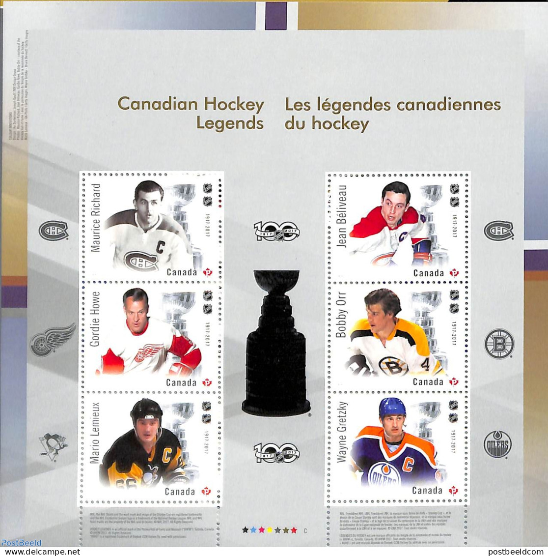 Canada 2017 NHL Legends, S/s, Mint NH, Sport - Ice Hockey - Nuevos