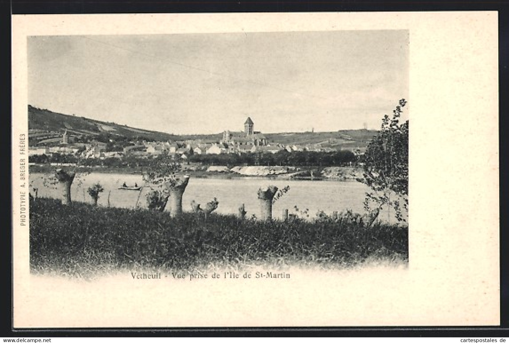 CPA Vétheuil, Vue Prise De L`Ile De St-Martin  - Autres & Non Classés