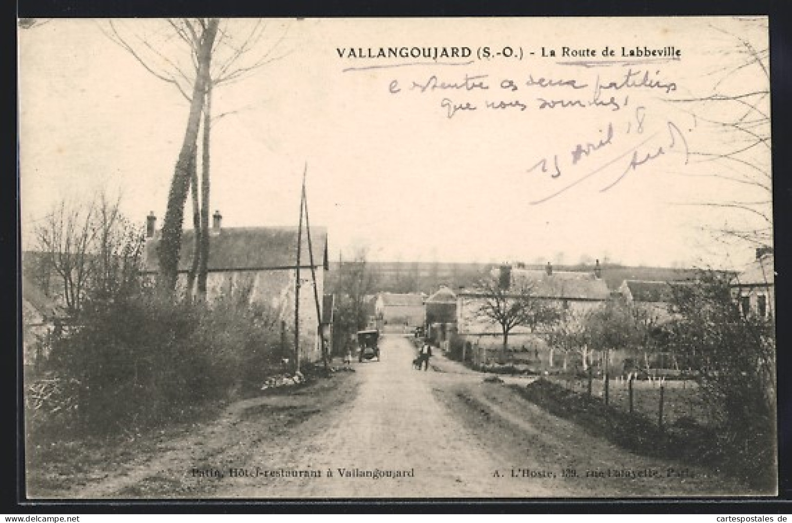 CPA Vallangoujard, La Route De Labbeville  - Autres & Non Classés