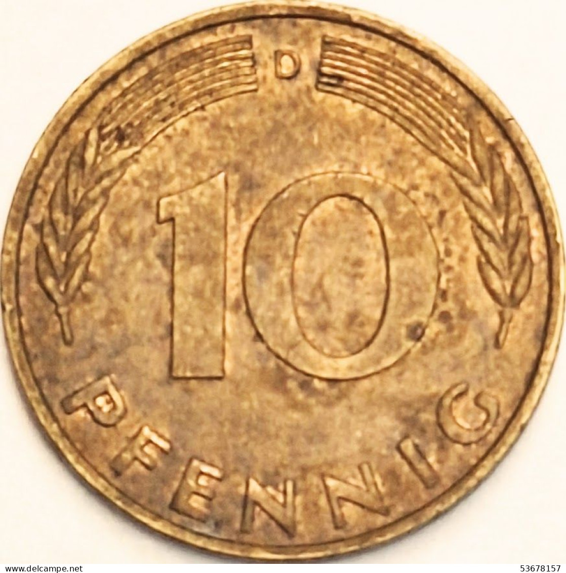 Germany Federal Republic - 10 Pfennig 1977 D, KM# 108 (#4655) - 10 Pfennig