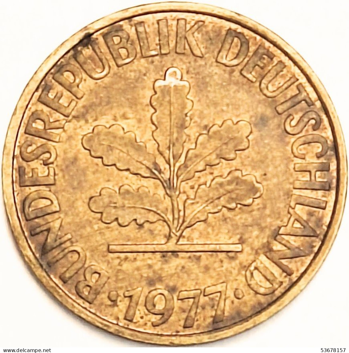 Germany Federal Republic - 10 Pfennig 1977 D, KM# 108 (#4655) - 10 Pfennig