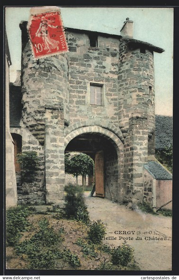 CPA Cergy, Vieille Porte Du Château  - Other & Unclassified