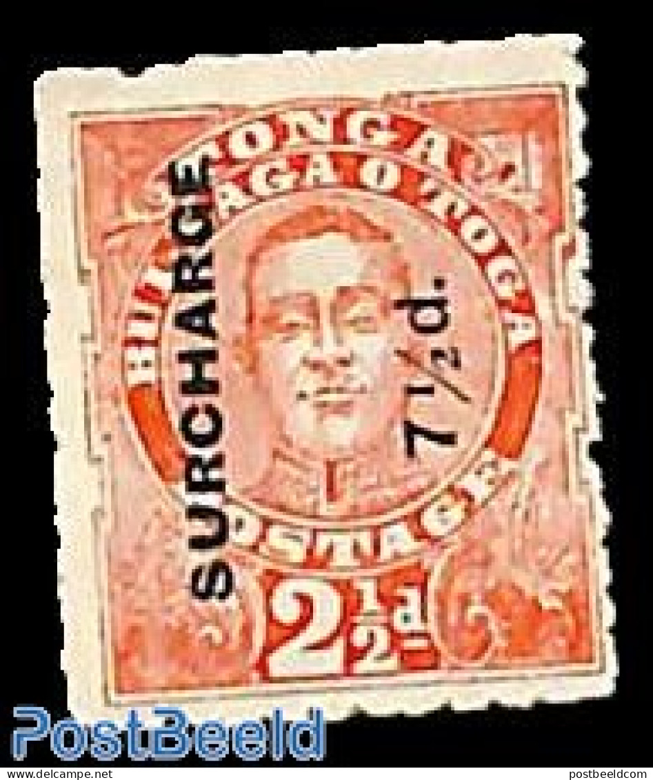 Tonga 1895 7.5d On 2.5d, Stamp Out Of Set, Unused (hinged) - Autres & Non Classés