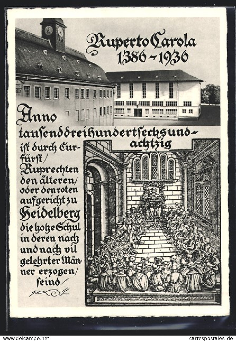 AK Heidelberg, 550 Jahre Universität Heidelberg, Ruperto Carola, Mit Spruch  - Heidelberg