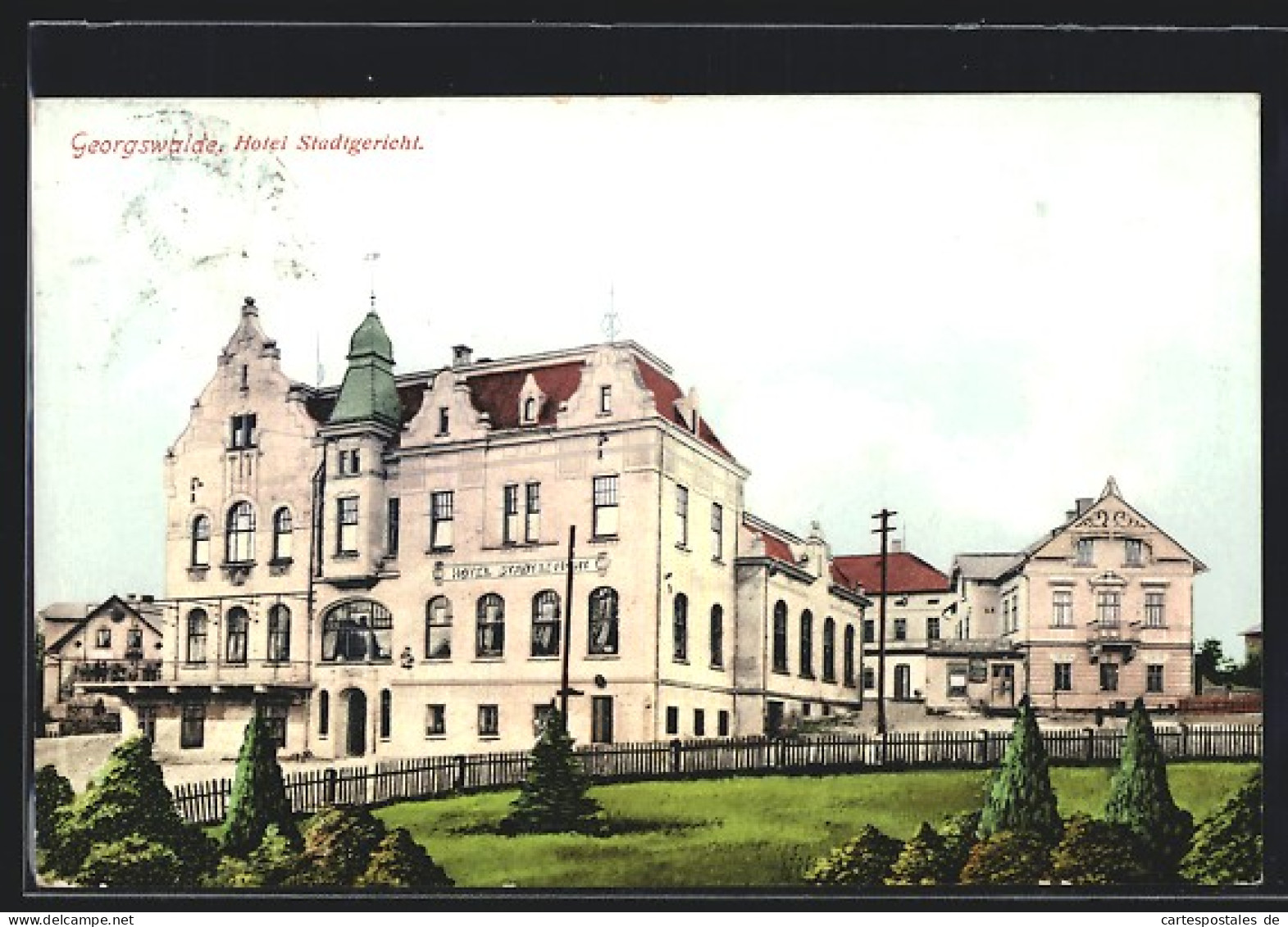 AK Georgswalde, Hotel Stadtgericht  - Tchéquie