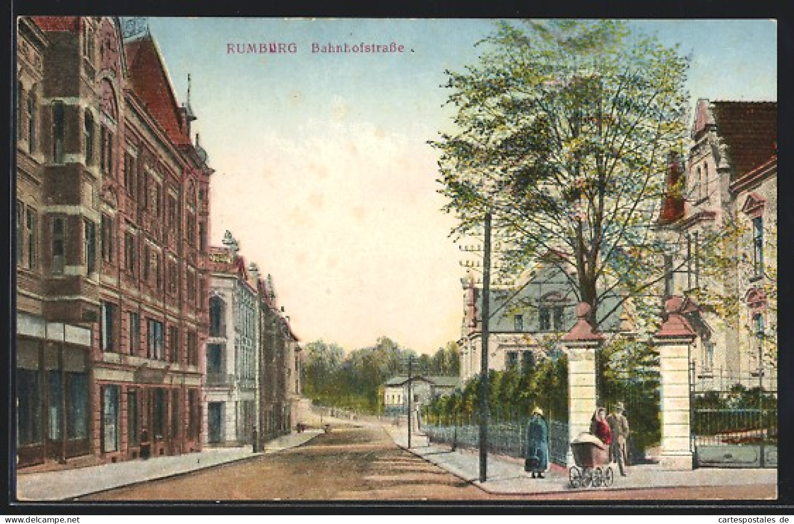 AK Rumburg, Bahnhofstrasse  - Tchéquie