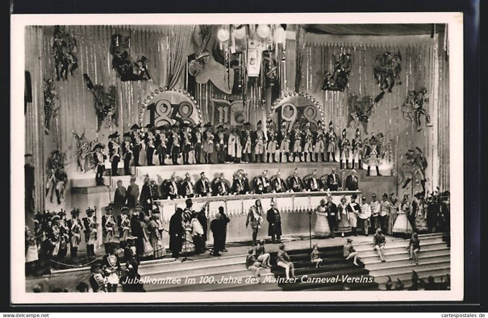 AK Mainz, Das Jubelkomitee Im 100. Jahre Des Mainzer Karneval-Vereins 1838-1938  - Carnaval