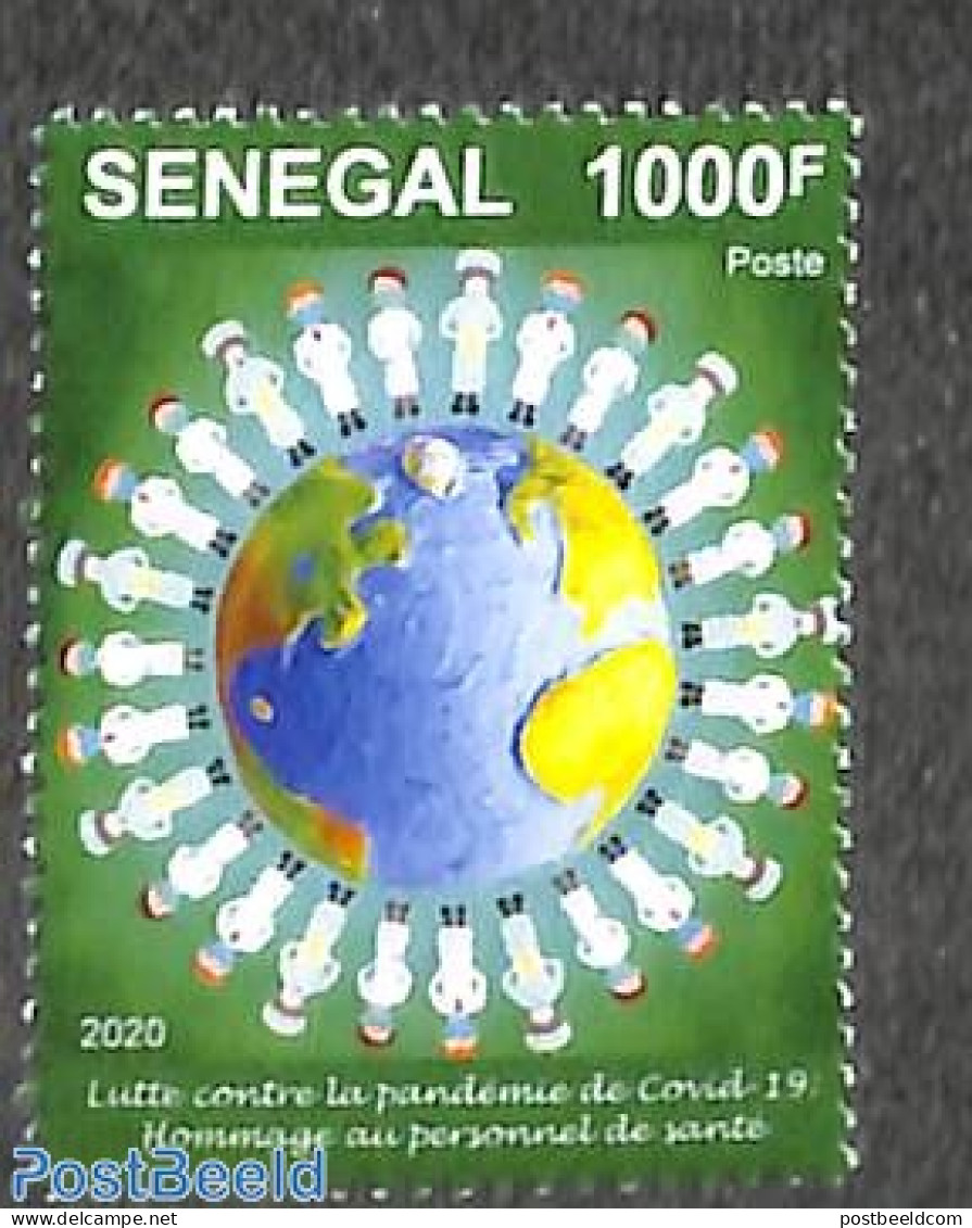 Senegal 2020 Covid-19 1v, Mint NH, Health - Various - Health - Joint Issues - Maps - Corona/Covid19 - Emissioni Congiunte