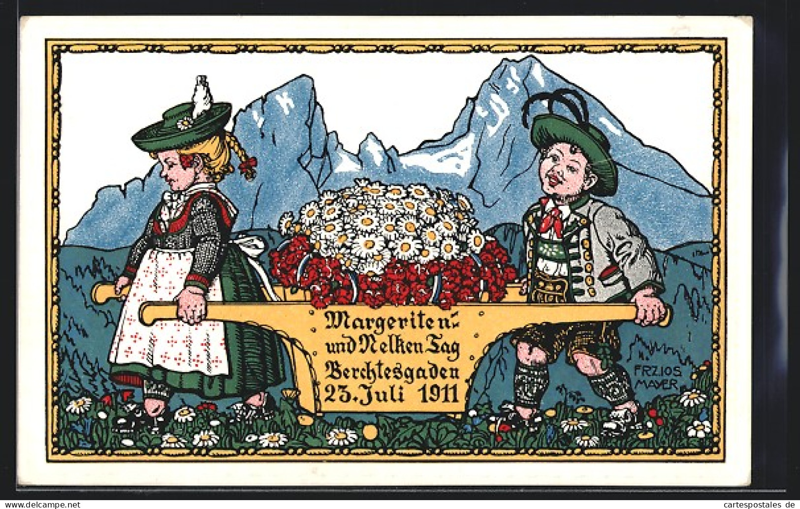 Künstler-AK Berchtesgaden, Margeriten- Und Nelkentag 1911  - Andere & Zonder Classificatie
