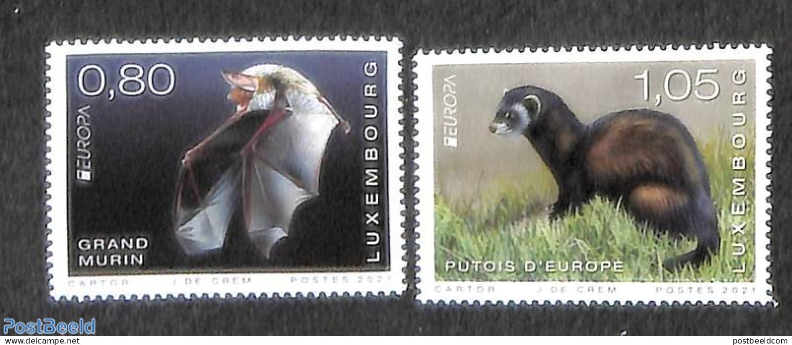 Luxemburg 2021 Europa, Endangered Species 2v, Mint NH, History - Nature - Europa (cept) - Animals (others & Mixed) - B.. - Unused Stamps