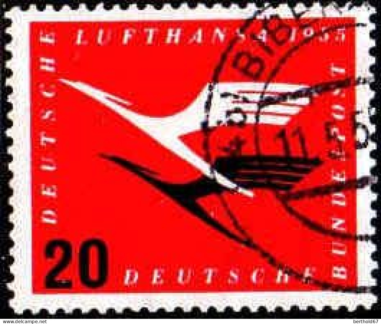 RFA Poste Obl Yv:  84 Mi:208 Deutsche Lufthansa (TB Cachet Rond) - Oblitérés