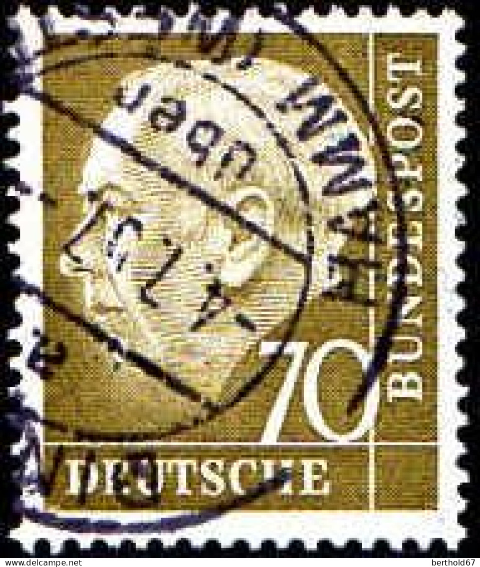 RFA Poste Obl Yv:  71C Mi:191 Theodor Heuss 20x24 (TB Cachet Rond) - Gebraucht