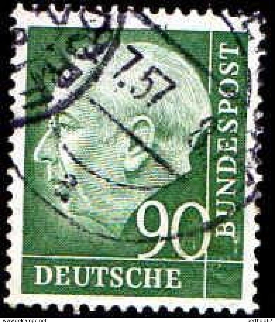 RFA Poste Obl Yv:  71E Mi:193 Theodor Heuss 20x24 (TB Cachet Rond) - Usados