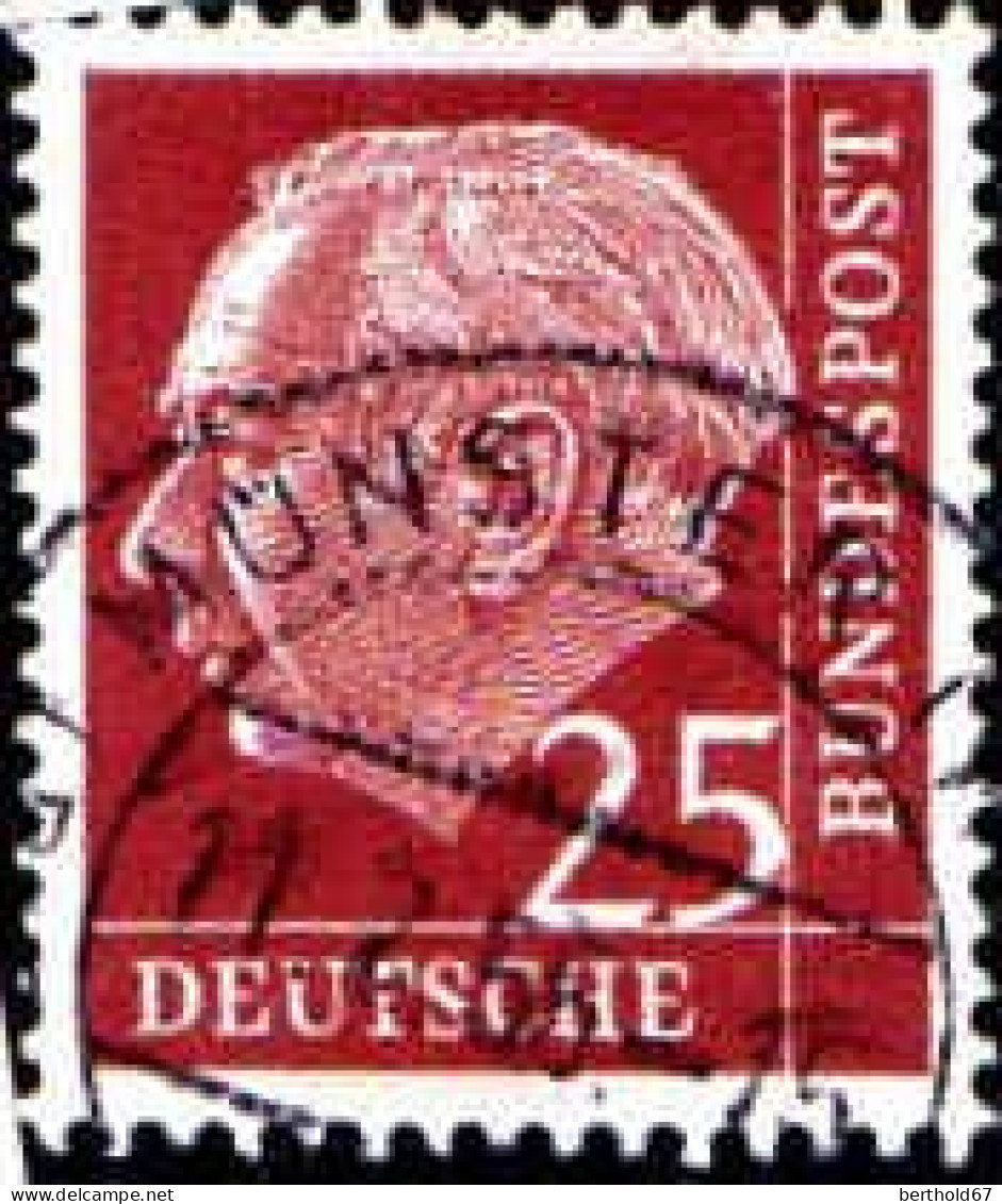 RFA Poste Obl Yv:  69A Mi:186 Theodor Heuss (TB Cachet Rond) - Usados