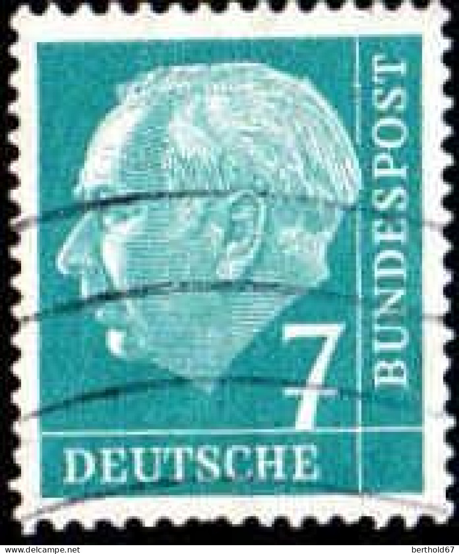 RFA Poste Obl Yv:  65A Mi:181 Theodor Heuss (Lign.Ondulées) - Used Stamps