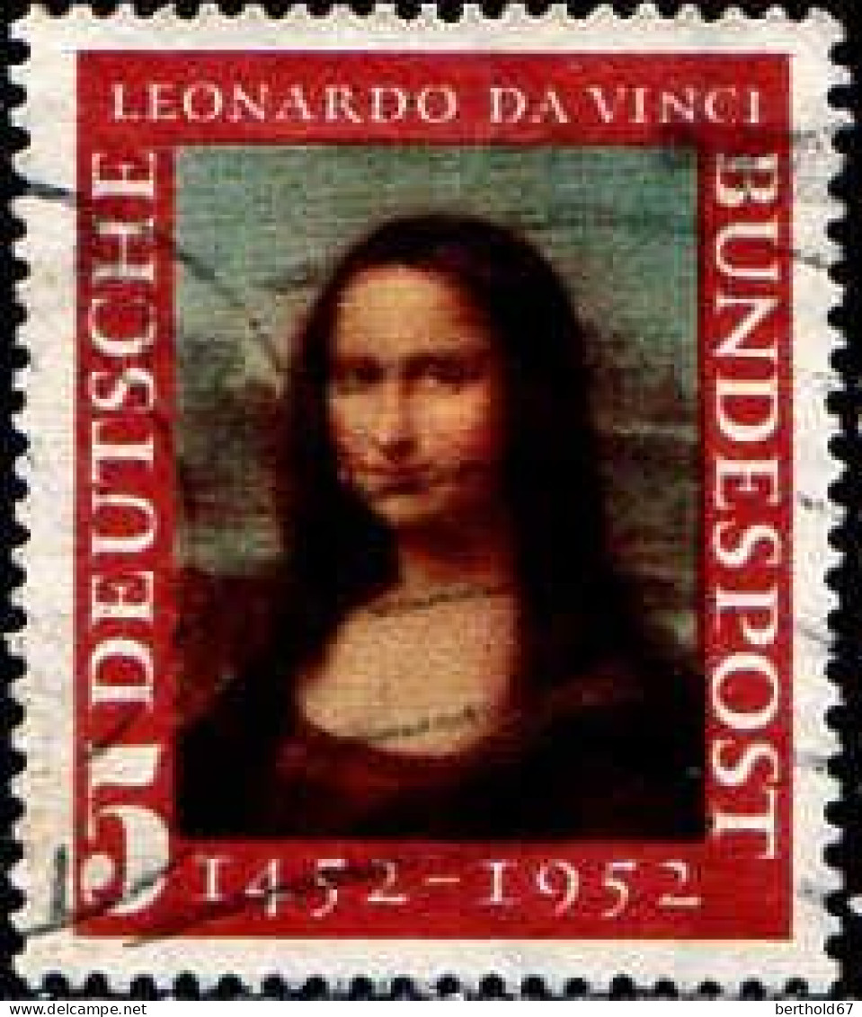 RFA Poste Obl Yv:  34 Mi:148 Leonardo Da Vinci La Joconde (cachet Rond) - Gebruikt