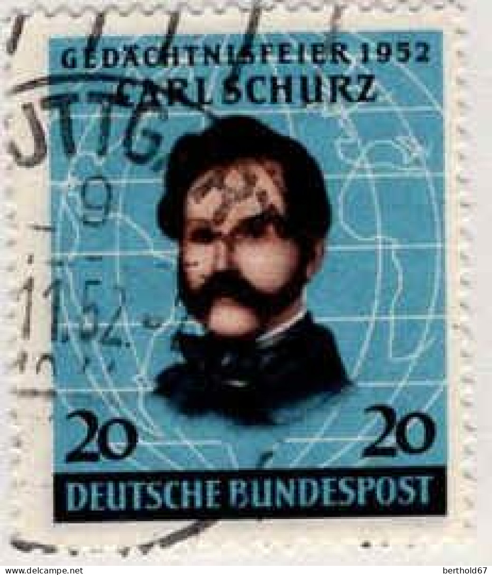 RFA Poste Obl Yv:  41 Mi:155 Carl Schurz (Beau Cachet Rond) - Used Stamps