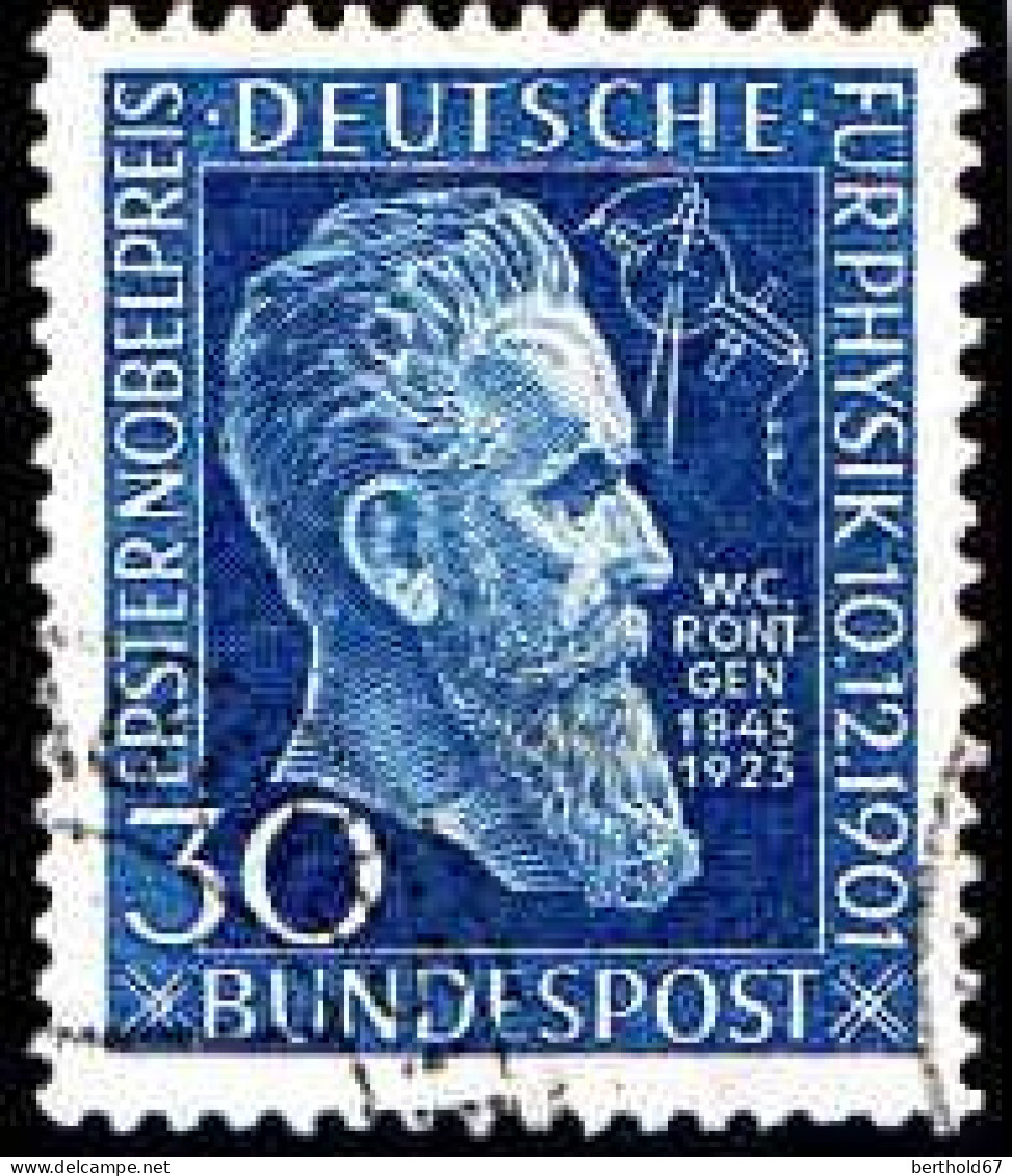 RFA Poste Obl Yv:  33 Mi:147 Wilhelm Röntgen Prix Nobel De Physique (Beau Cachet Rond) - Used Stamps