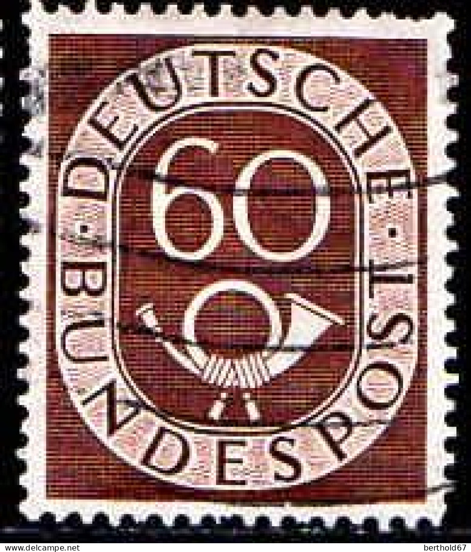 RFA Poste Obl Yv:  21 Mi:135 Cor De Poste (Dents Courtes) Lignes Ondulées - Used Stamps