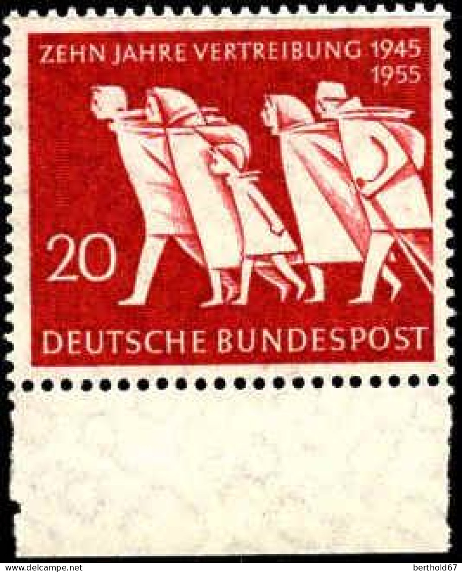 RFA Poste N** Yv:  91 Mi:215 Zehn Jahre Vertreibung Bord De Feuille - Unused Stamps