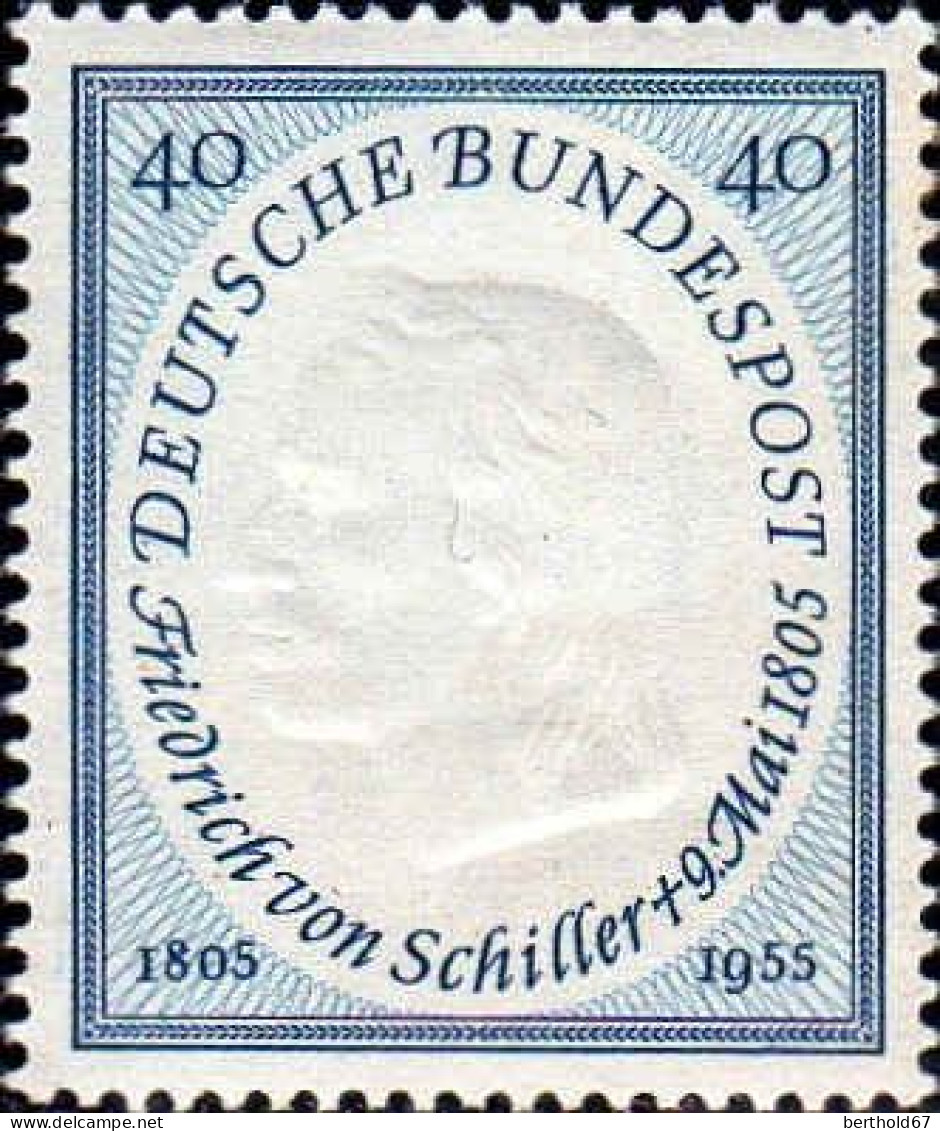 RFA Poste N** Yv:  86 Mi:210 Friedrich Von Schiller Poète Allemand - Unused Stamps