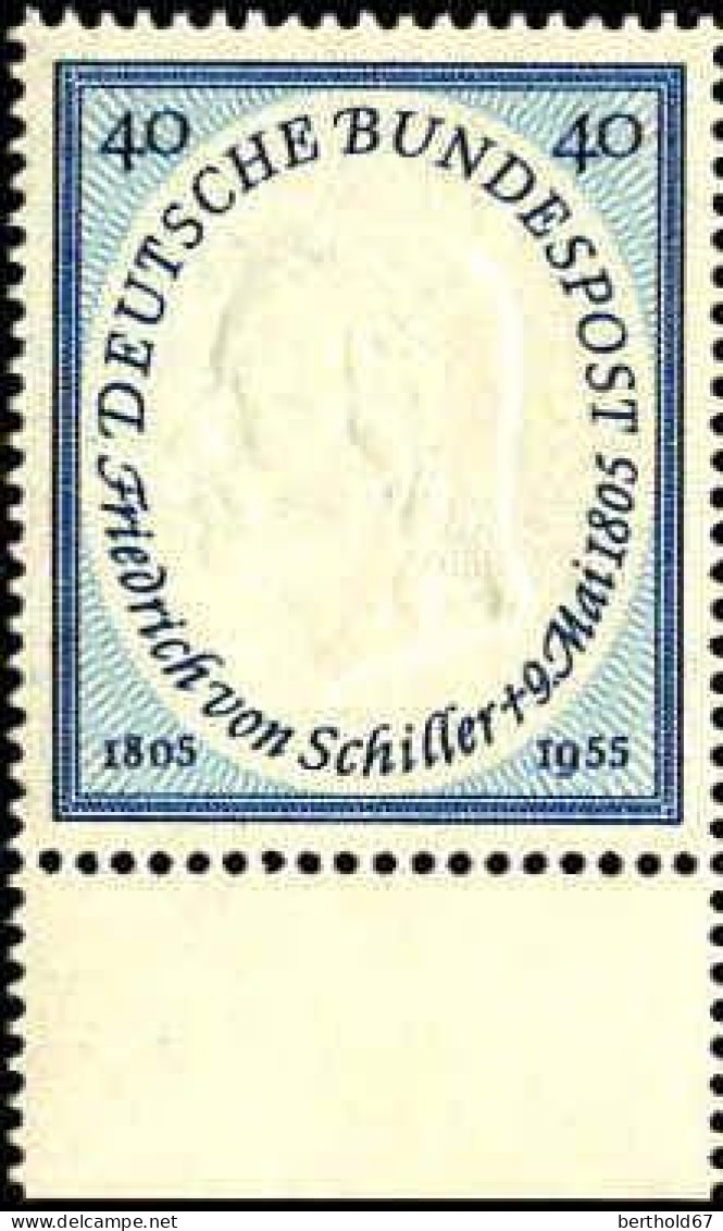 RFA Poste N** Yv:  86 Mi:210 Friedrich Von Schiller Poète Allemand Bord De Feuille - Unused Stamps