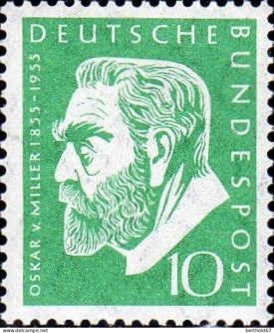 RFA Poste N** Yv:  85 Mi:209 Oskar Von Miller Ingenieur Allemand - Unused Stamps