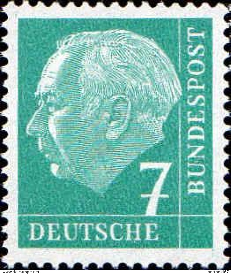 RFA Poste N** Yv:  65A Mi:181 Theodor Heuss - Unused Stamps