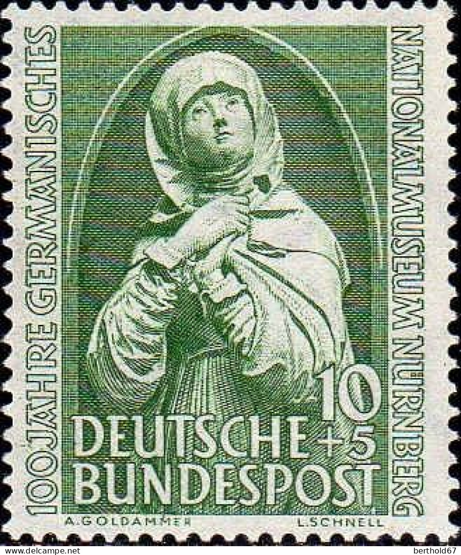 RFA Poste N** Yv:  38 Mi:151 Germanisches Nationalmuseum Nurnberg - Unused Stamps